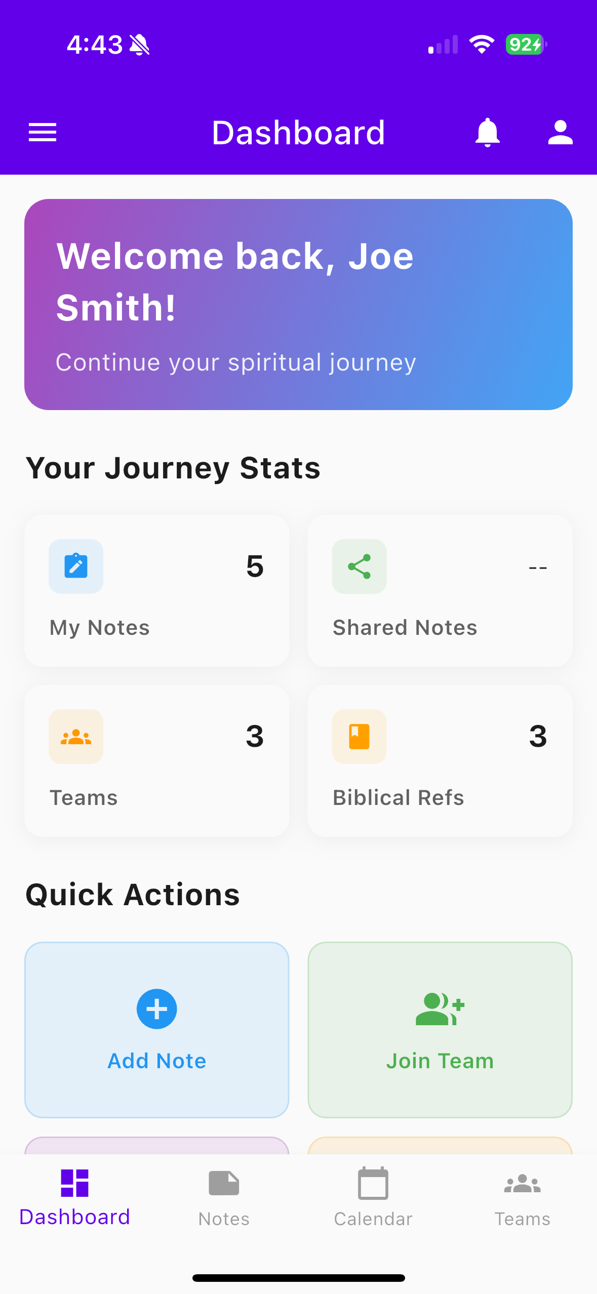 My Prophetic Journal Dashboard